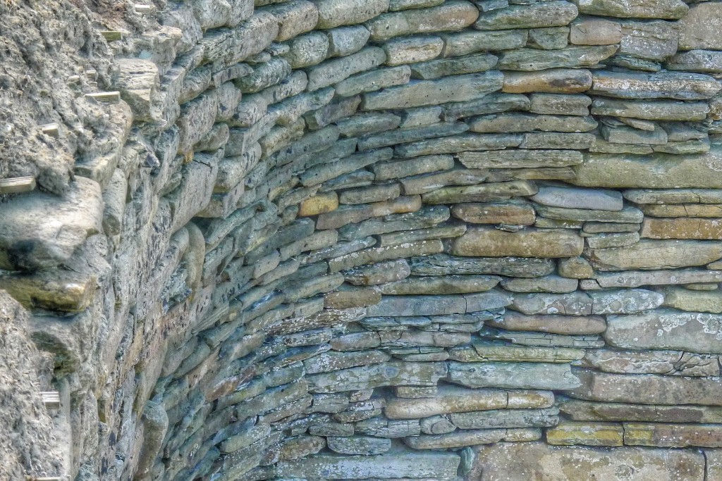 People stacked these stones about 7,000 years ago. The corner of this wall at Skara Brae shows off the level of precision and craftsmanship carried out by these Neolithic people.
