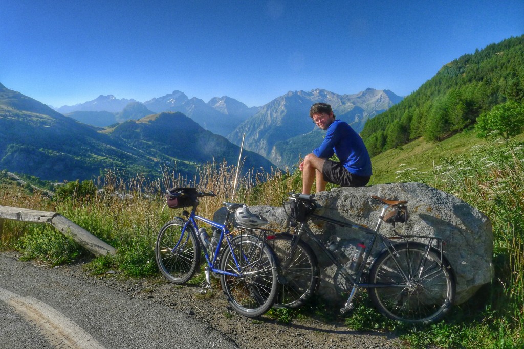 After climbing L'Alpe d'Huez we stopped at turn two to take it all in.