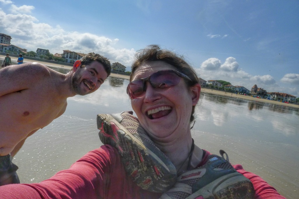 Before we reached Spain we stopped in Hendaia for a dip in the Atlantic. It was warm.