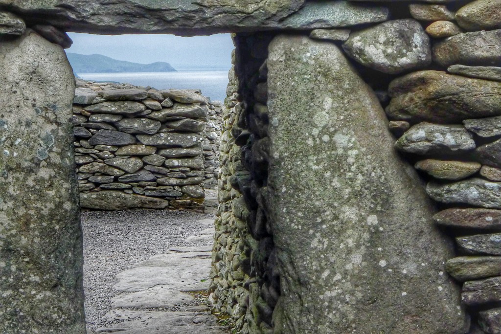 This small doorway looks south to the Iveragh Peninsula.
