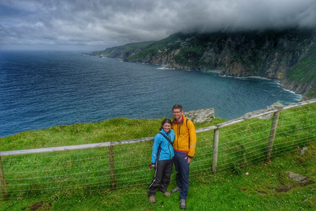 Good weather at the Slieve League Cliffs.