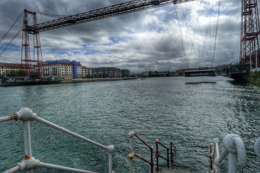 This transporter bridge in Bilbao is one of ten still in use in the world. We ride on one of the others in Wales.